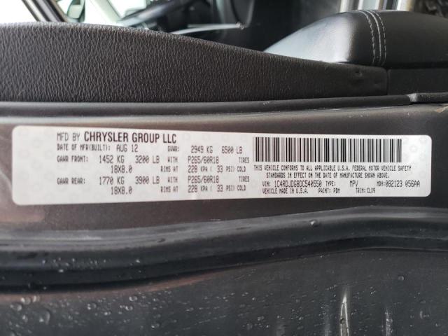 2013 DODGE DURANGO CR 1C4RDJDG8DC540550