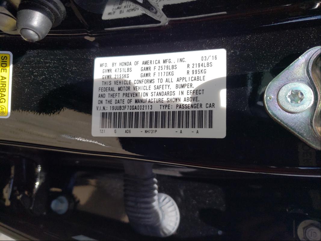 2016 ACURA TLX ADVANC 19UUB3F70GA002113