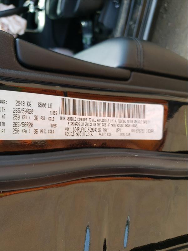 2015 JEEP GRND CHERO 1C4RJFAG1FC924196