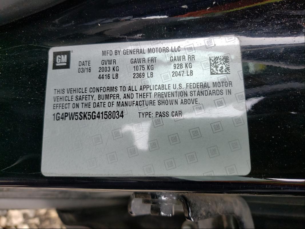 2016 BUICK VERANO SPO 1G4PW5SK5G4158034