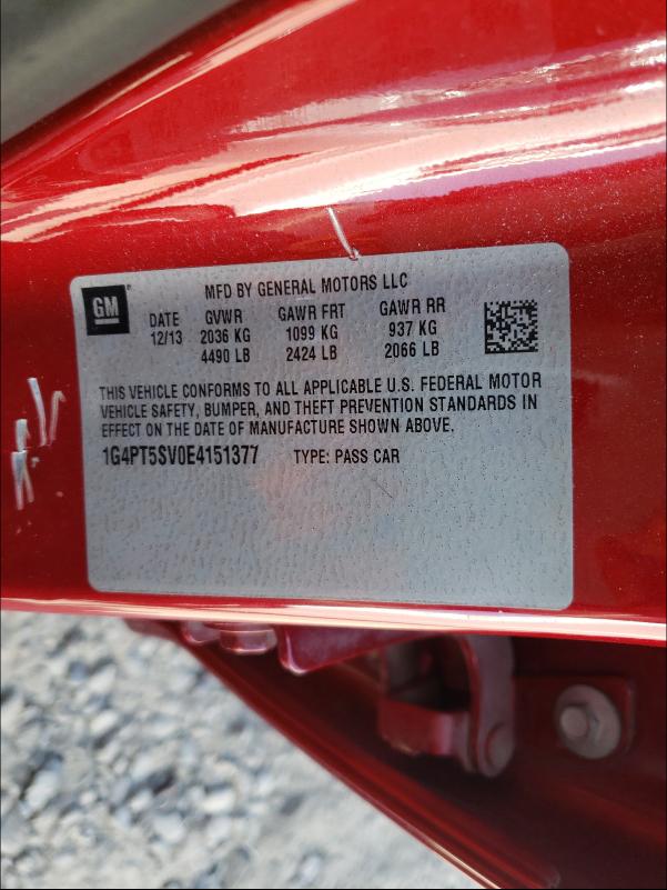 2014 BUICK VERANO PRE 1G4PT5SV0E4151377