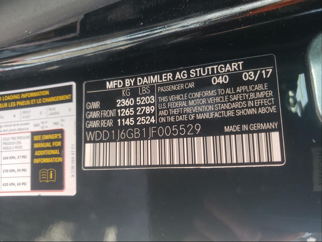 2018 MERCEDES-BENZ E 400 4MAT WDD1J6GB1JF005529