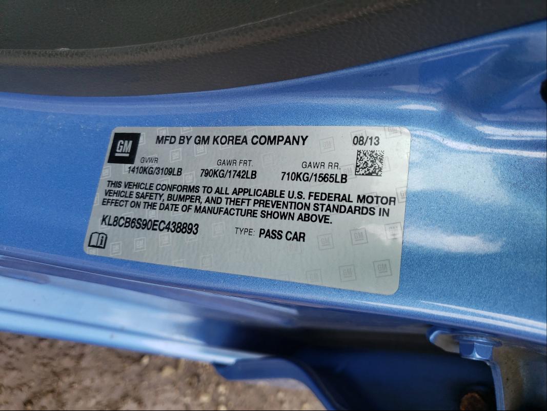 2014 CHEVROLET SPARK KL8CB6S90EC438893
