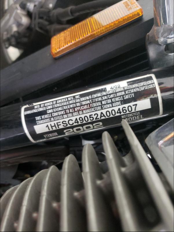 2002 HONDA VTX1800 R 1HFSC49052A004607