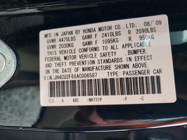 2010 ACURA TSX JH4CU2F6XAC006587