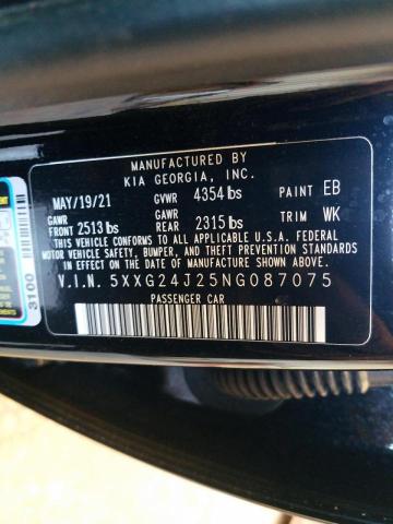 2022 KIA K5 LX 5XXG24J25NG087075