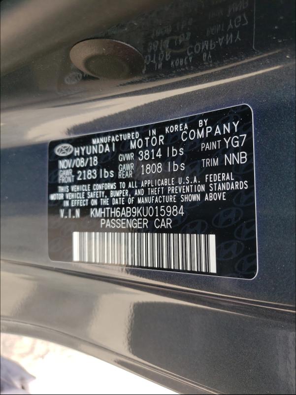2019 HYUNDAI ACCENT GL KMHTH6AB9KU015984
