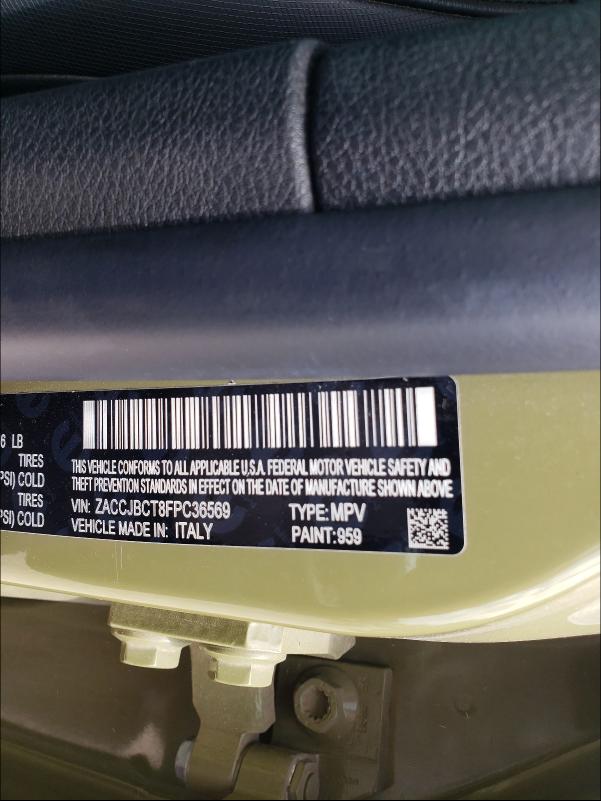 2015 JEEP RENEGADE T ZACCJBCT8FPC36569