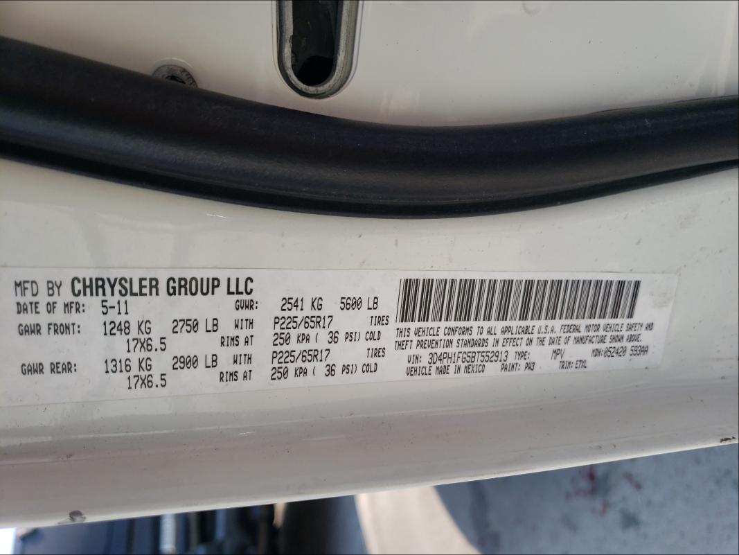 2011 DODGE JOURNEY MA 3D4PH1FG5BT552913