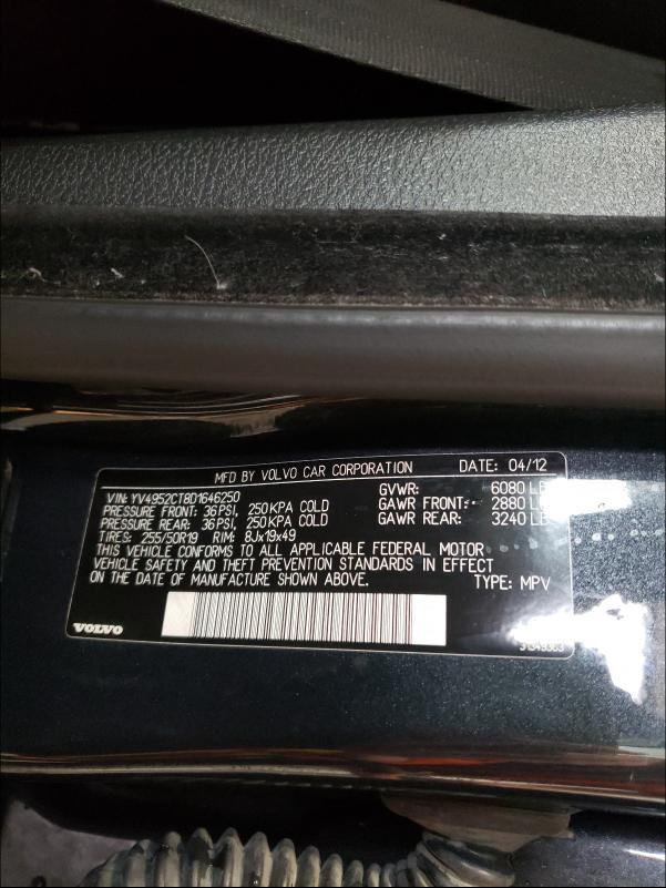 2013 VOLVO XC90 R DES YV4952CT8D1646250