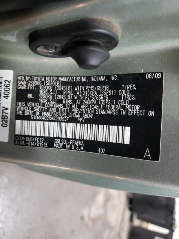 2010 TOYOTA SIENNA CE 5TDKK4CCXAS293937