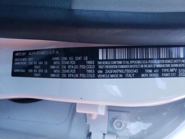 2018 ALFA ROMEO STELVIO SP ZASFAKPNXJ7B93343