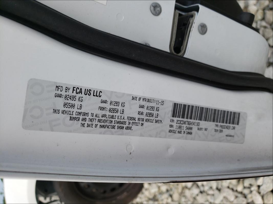 2016 DODGE CHARGER PO 2C3CDXKT8GH141183