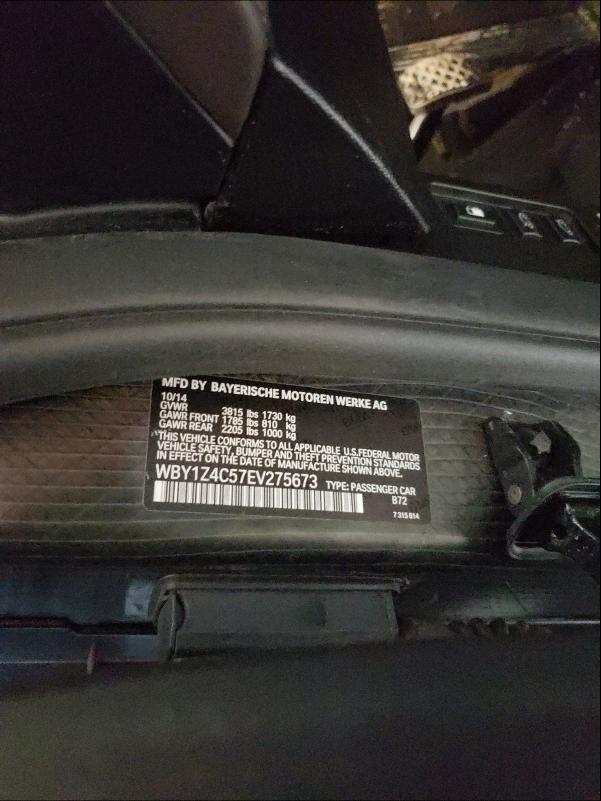2014 BMW I3 REX WBY1Z4C57EV275673