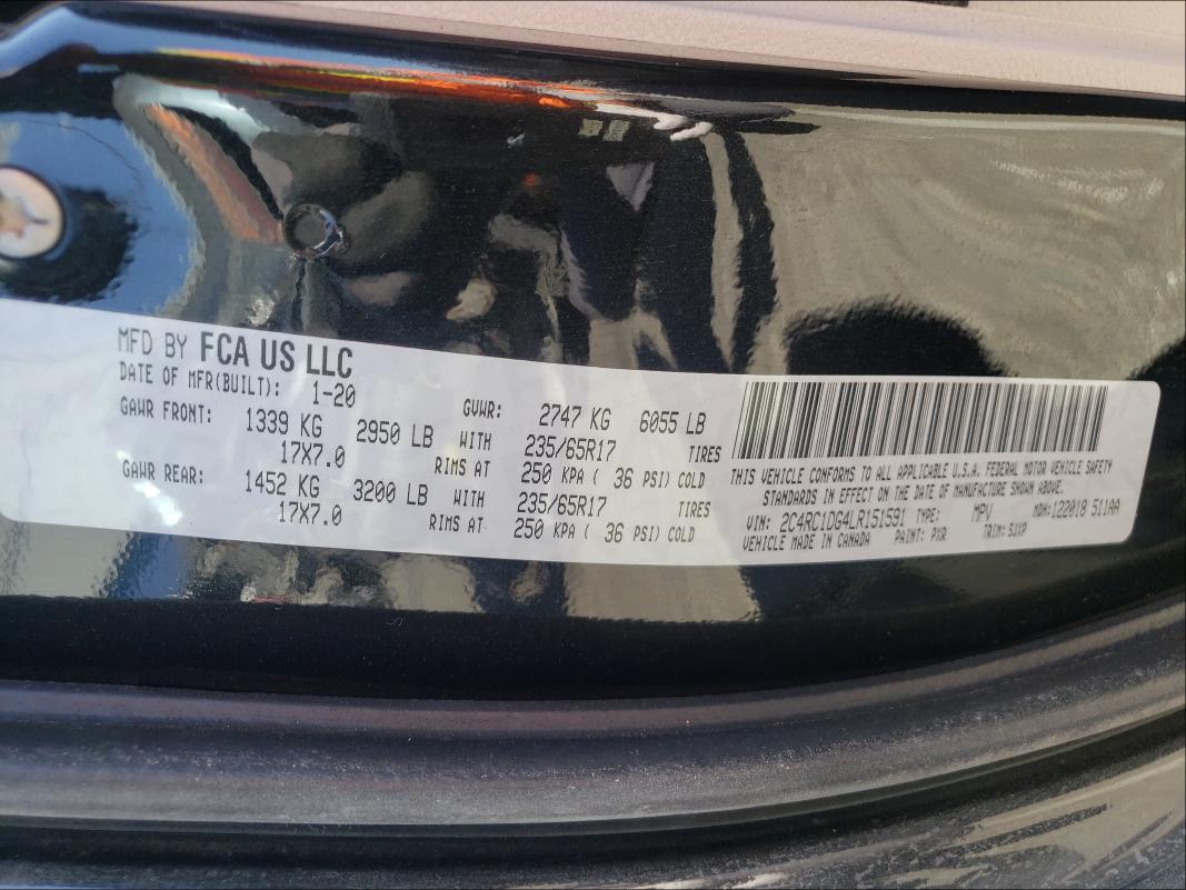 2020 CHRYSLER VOYAGER LX 2C4RC1DG4LR151591