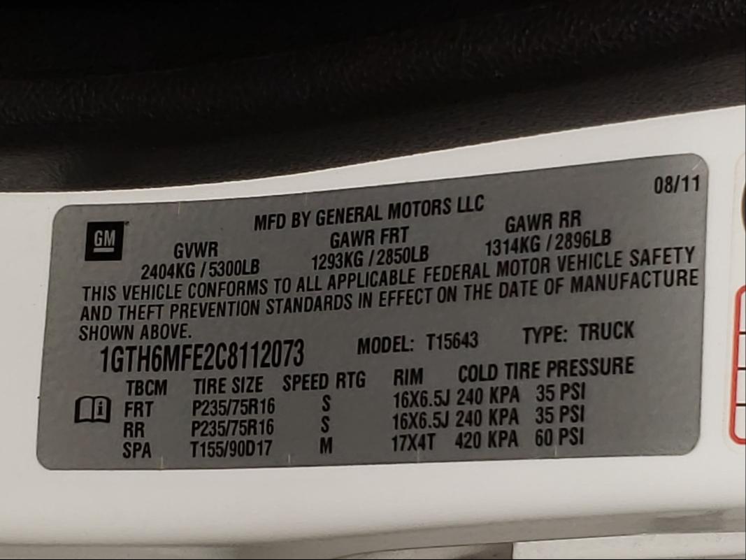 2012 GMC CANYON SLE 1GTH6MFE2C8112073