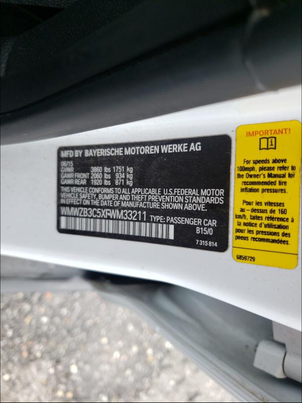 2015 MINI COOPER COU WMWZB3C5XFWM33211