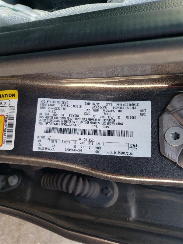2019 FORD RANGER XL 1FTER4FH7KLA15466