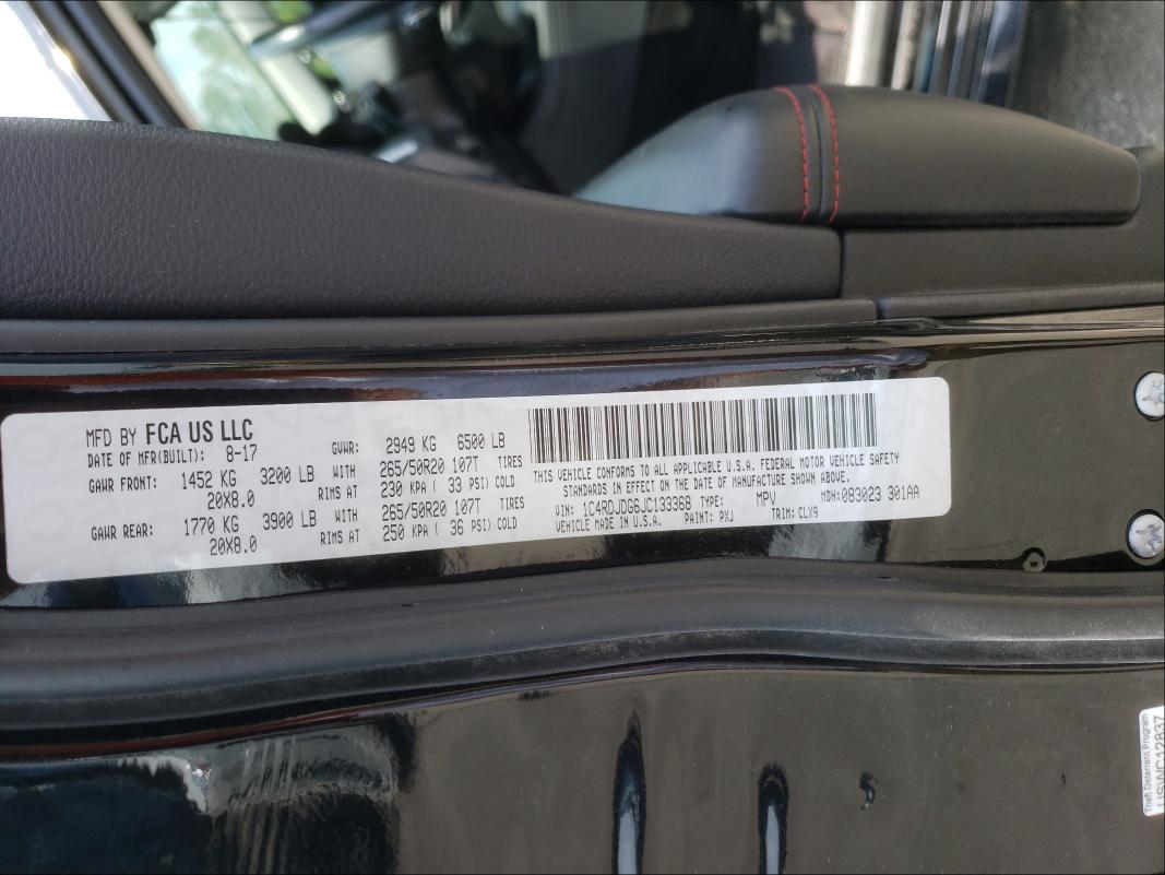 2018 DODGE DURANGO GT 1C4RDJDG6JC133368