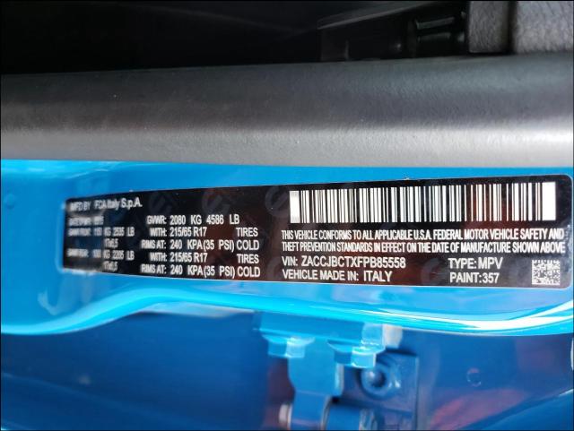 2015 JEEP RENEGADE T ZACCJBCTXFPB85558