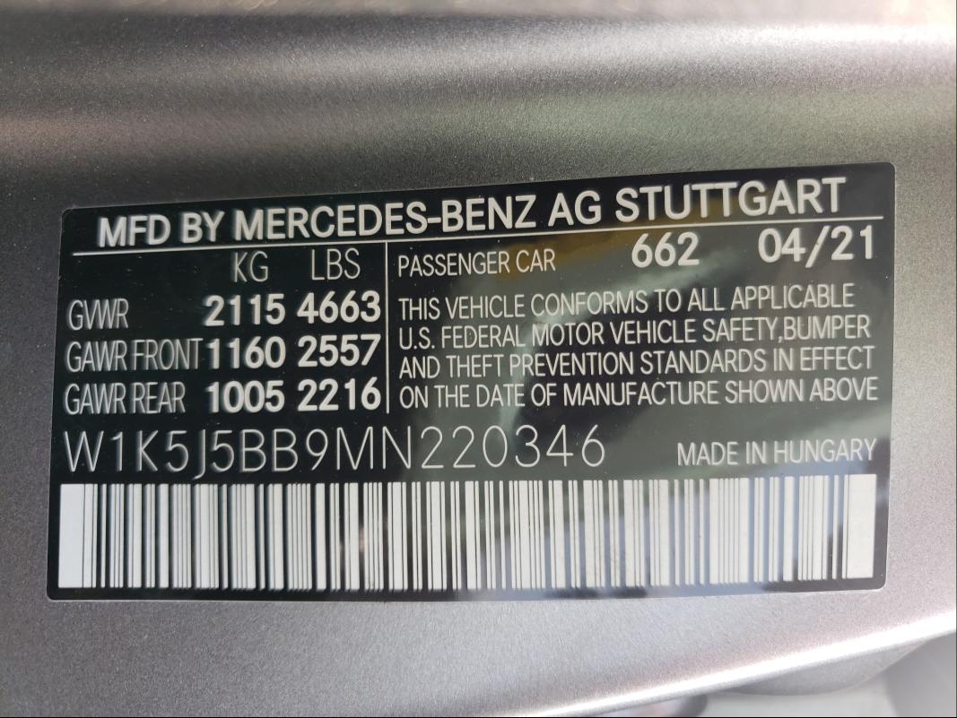 2021 MERCEDES-BENZ CLA AMG 35 - W1K5J5BB9MN220346