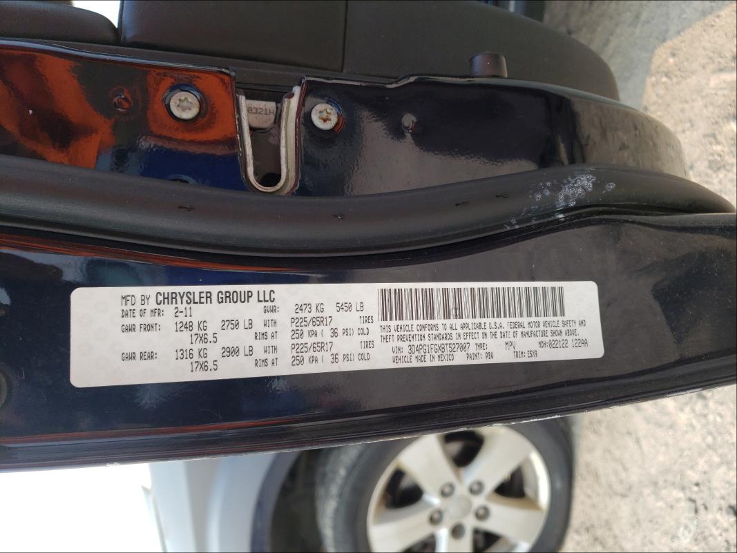 2011 DODGE JOURNEY MA 3D4PG1FGXBT527007