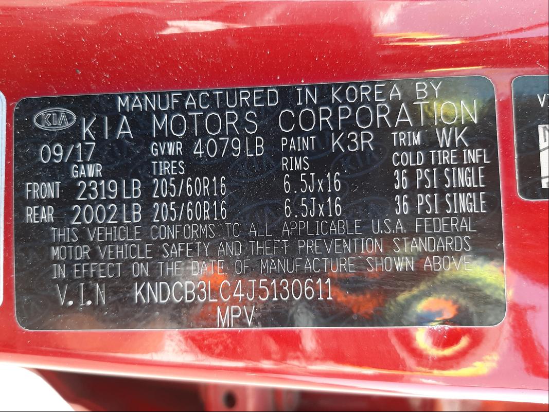 2018 KIA NIRO FE KNDCB3LC4J5130611