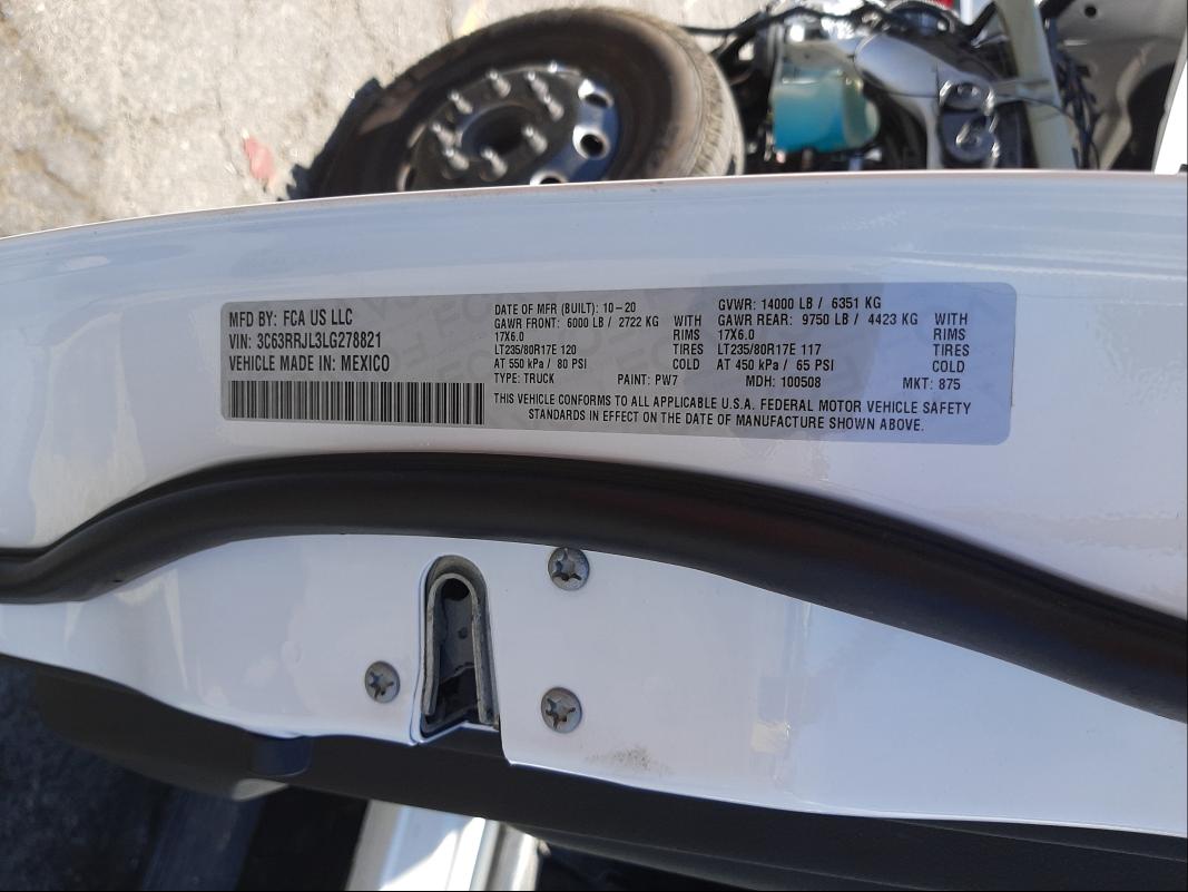 2020 RAM 3500 LARAM 3C63RRJL3LG278821