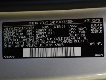2020 VOLVO XC90 T5 MO YV4102CK6L1535682