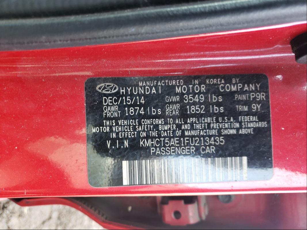 2015 HYUNDAI ACCENT GS KMHCT5AE1FU213435