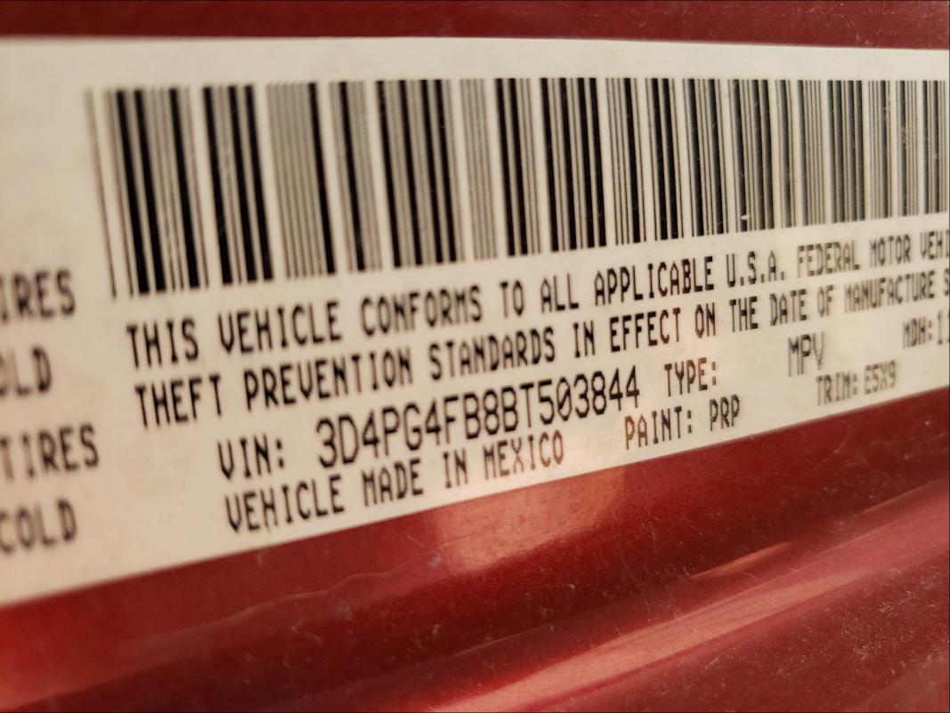 2011 DODGE JOURNEY EX 3D4PG4FB8BT503844