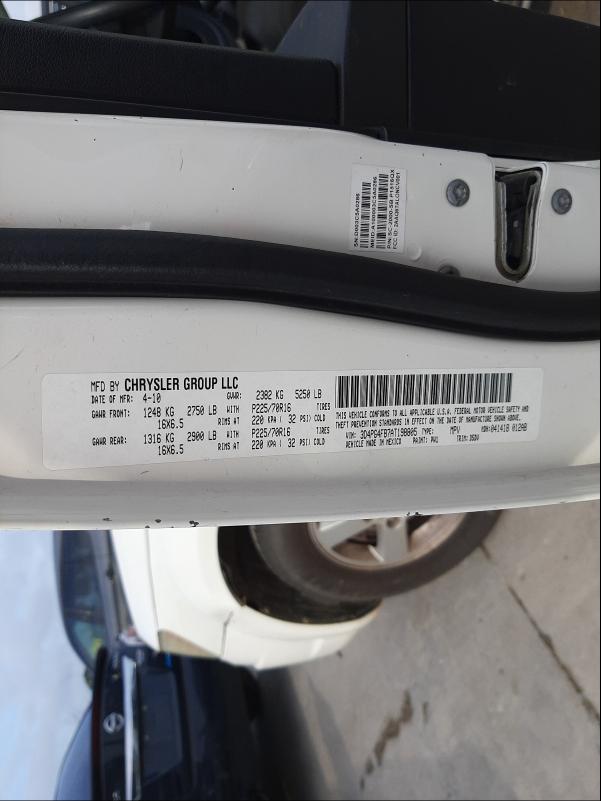 2010 DODGE JOURNEY 3D4PG4FB7AT198805