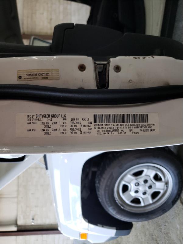 2012 JEEP PATRIOT 1C4NJRBB4CD578802