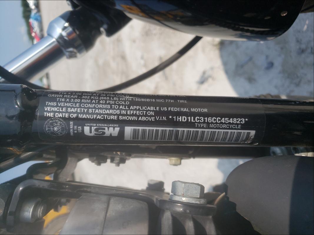 2012 HARLEY-DAVIDSON XL1200 FOR 1HD1LC316CC454823