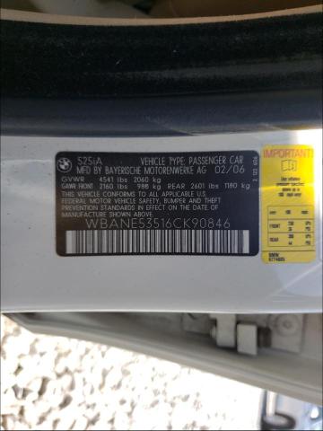 WBANE53516CK90846 BMW 525 I