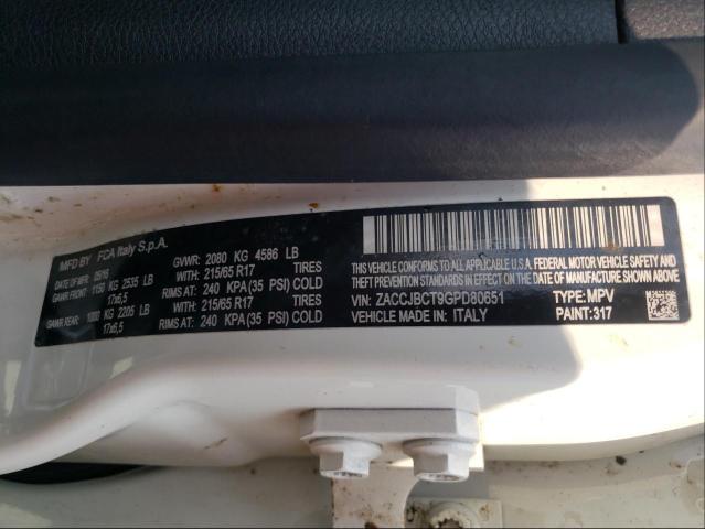 2016 JEEP RENEGADE T ZACCJBCT9GPD80651