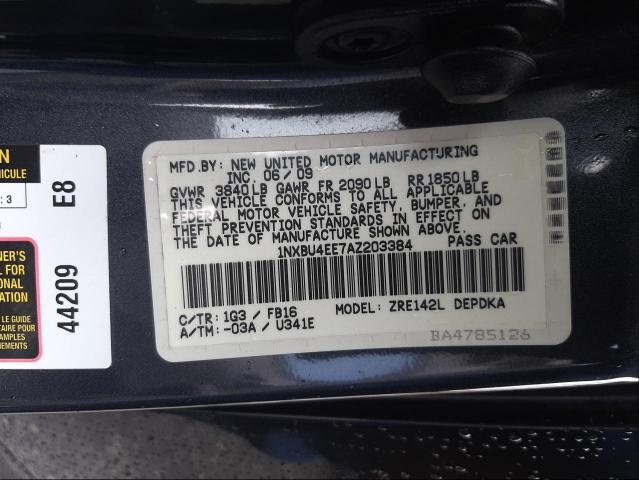 2010 TOYOTA COROLLA BA - 1NXBU4EE7AZ203384