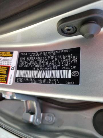 2021 TOYOTA AVALON TOU 4T1GZ1FB1MU059782