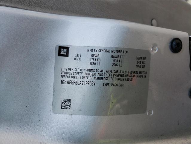 2010 CHEVROLET COBALT 2LT 1G1AF5F50A7192587