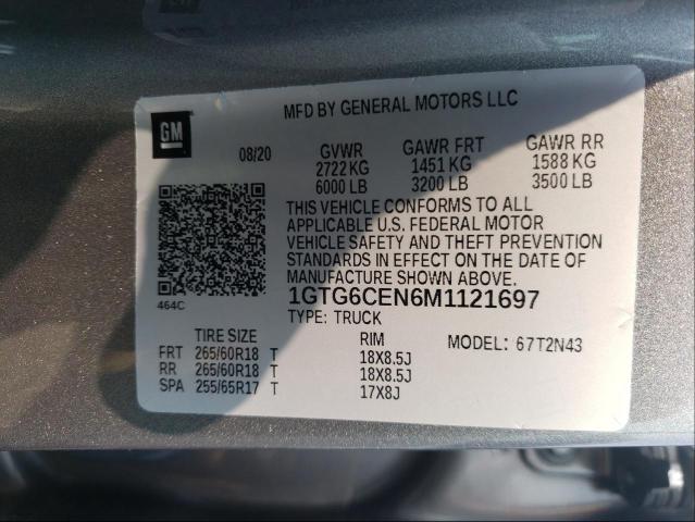 2021 GMC CANYON ELE 1GTG6CEN6M1121697
