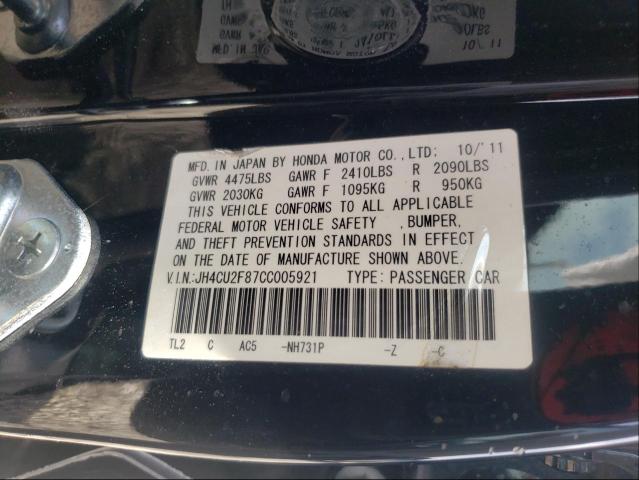 2012 ACURA TSX SE JH4CU2F87CC005921