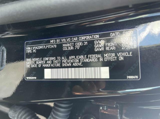2020 VOLVO S90 T6 OCE LVYA22MT7LP172478