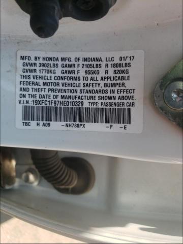 2017 HONDA CIVIC TOUR 19XFC1F97HE010329