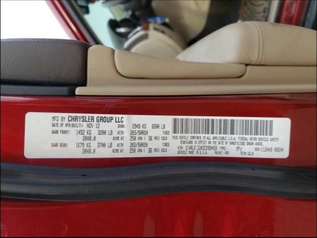 2013 JEEP GRND CHERO 1C4RJFCGXDC599459
