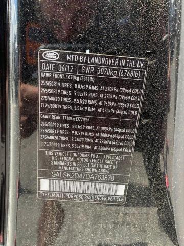 2013 LAND ROVER LR4 HSE LU SALAK2D47DA763878