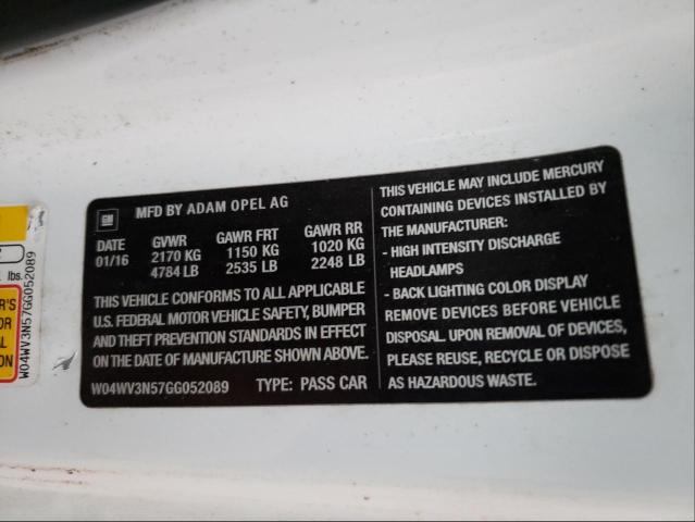 2016 BUICK CASCADA 1S W04WV3N57GG052089