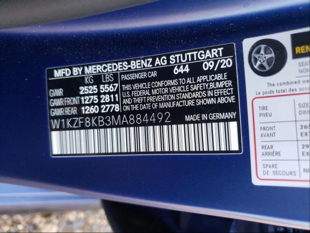 2021 MERCEDES-BENZ E 63 AMG-S W1KZF8KB3MA884492