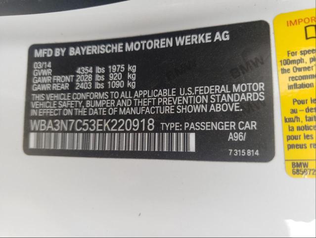2014 BMW 428 I WBA3N7C53EK220918