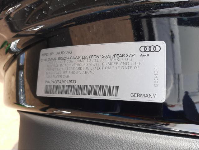 2018 AUDI S5 PREMIUM WAUY4GF54JN013533