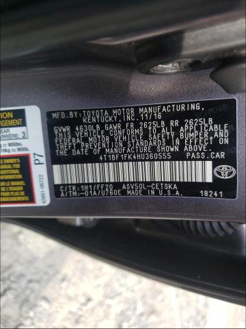 2017 TOYOTA CAMRY LE 4T1BF1FK4HU360555